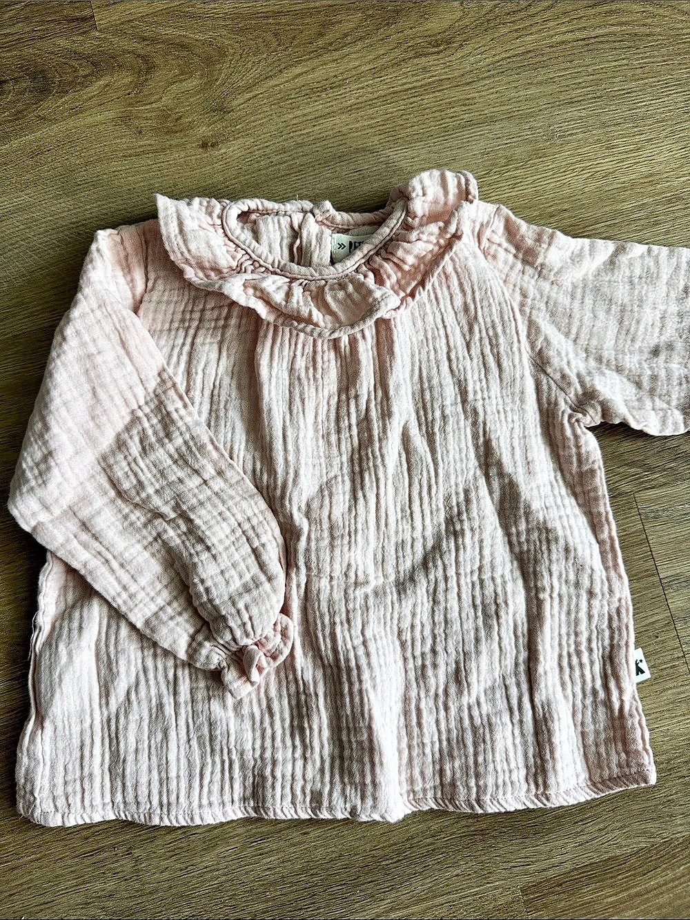 Petit Indi Girls 24 Months Pink Ruffle Blouse Like New